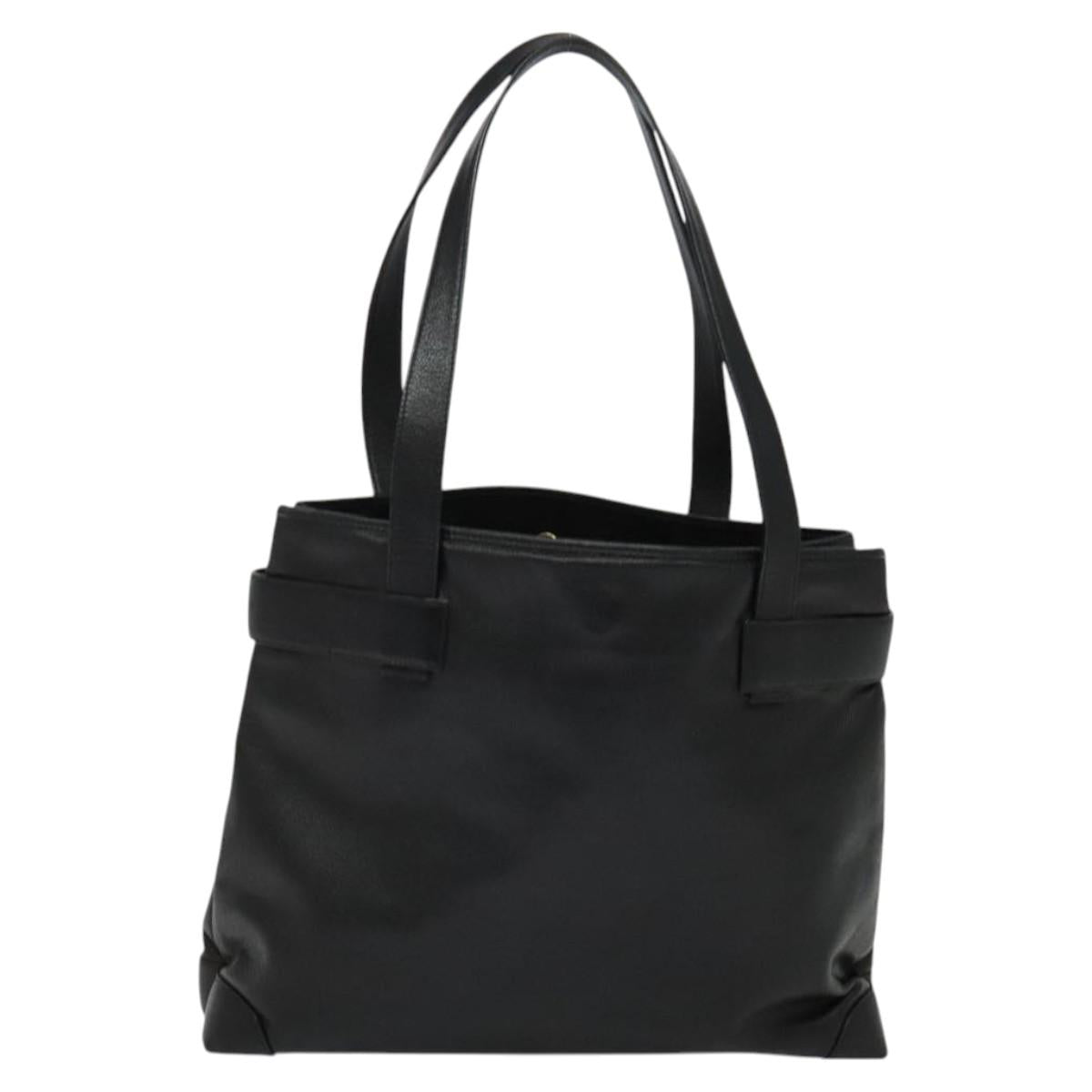 GUCCI Tote Bag Leather Black Gold 002 105 0141 Auth sw707