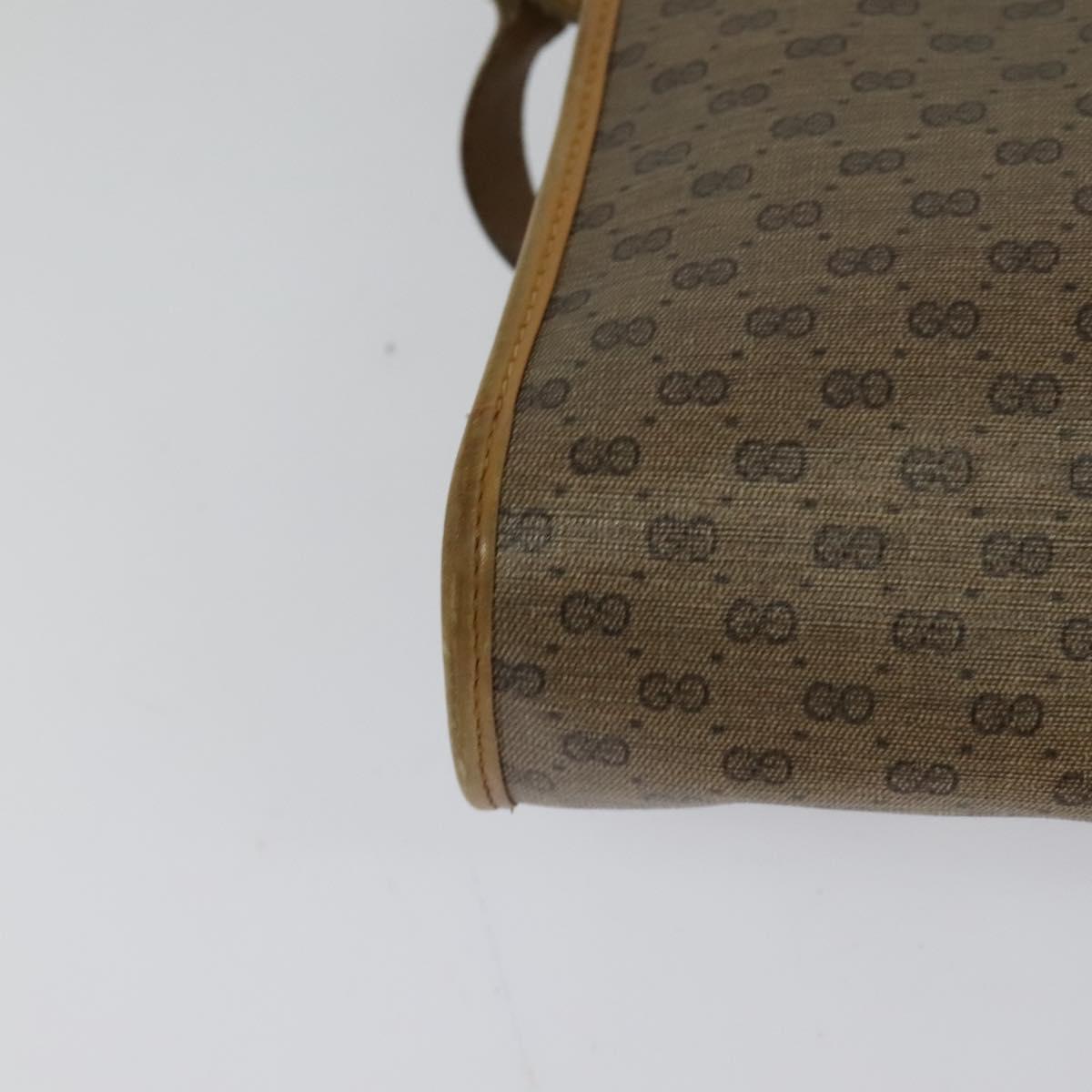 GUCCI Micro GG Supreme Shoulder Bag PVC Beige Gold 001 115 2681 Auth sw738