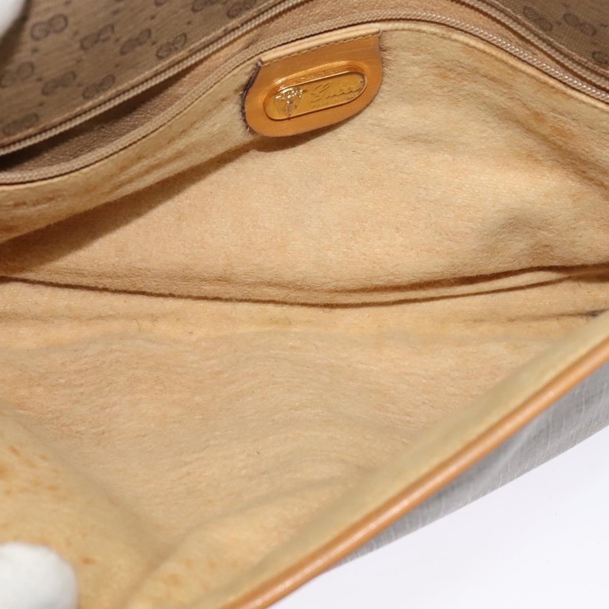 GUCCI Micro GG Supreme Shoulder Bag PVC Beige Gold 001 115 2681 Auth sw738