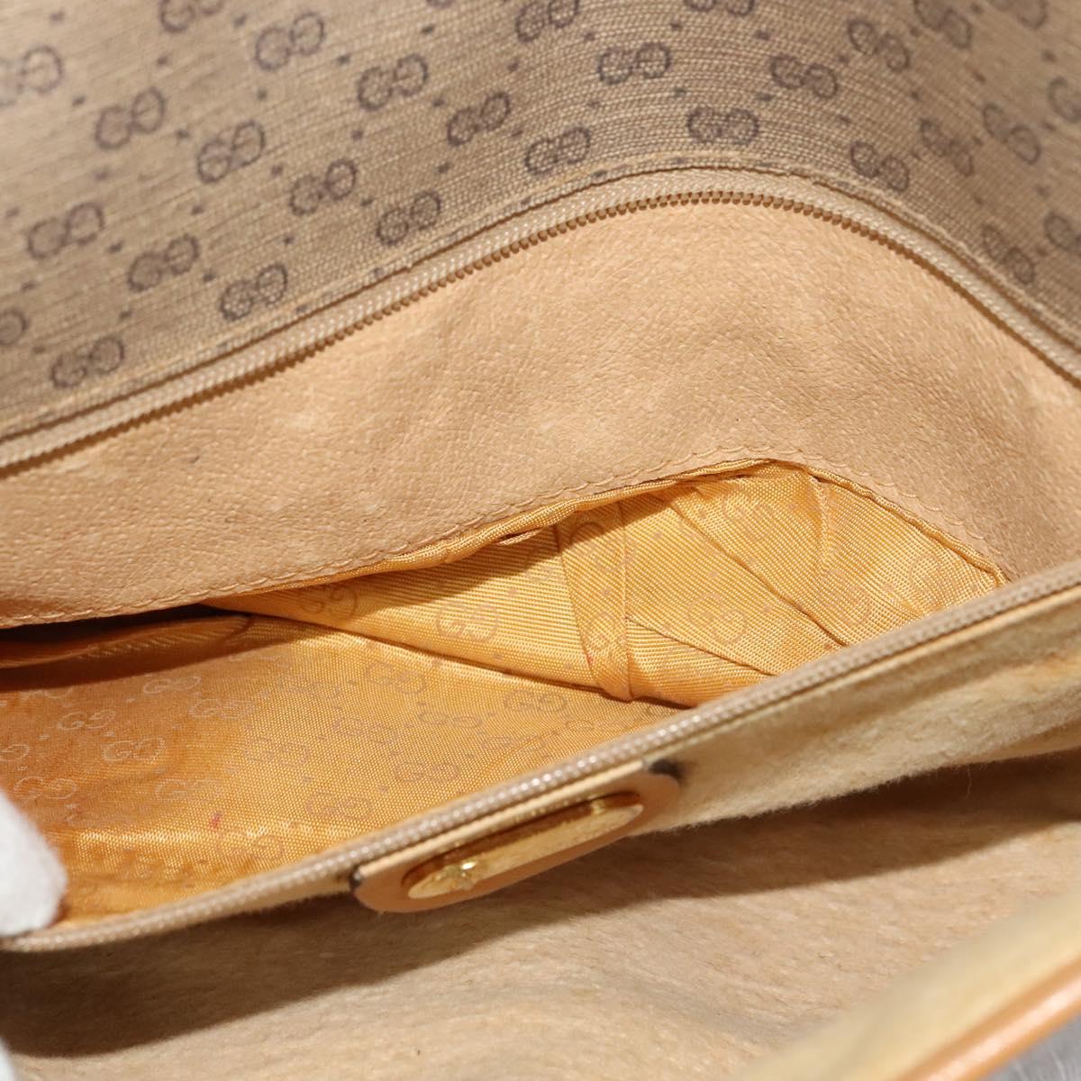 GUCCI Micro GG Supreme Shoulder Bag PVC Beige Gold 001 115 2681 Auth sw738