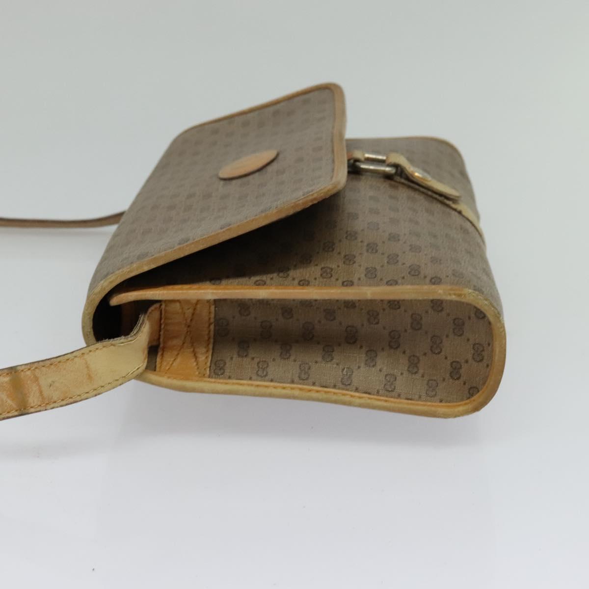 GUCCI Micro GG Supreme Shoulder Bag PVC Beige Gold 001 115 2681 Auth sw738
