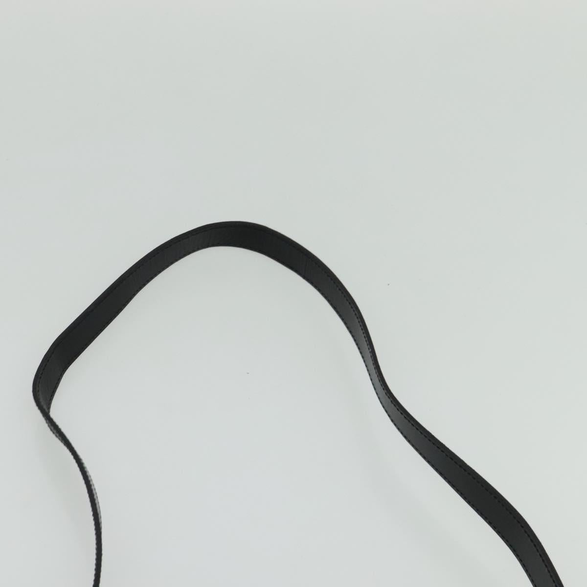 Christian Dior Trotter Canvas Shoulder Bag PVC Black Gold Auth sw750