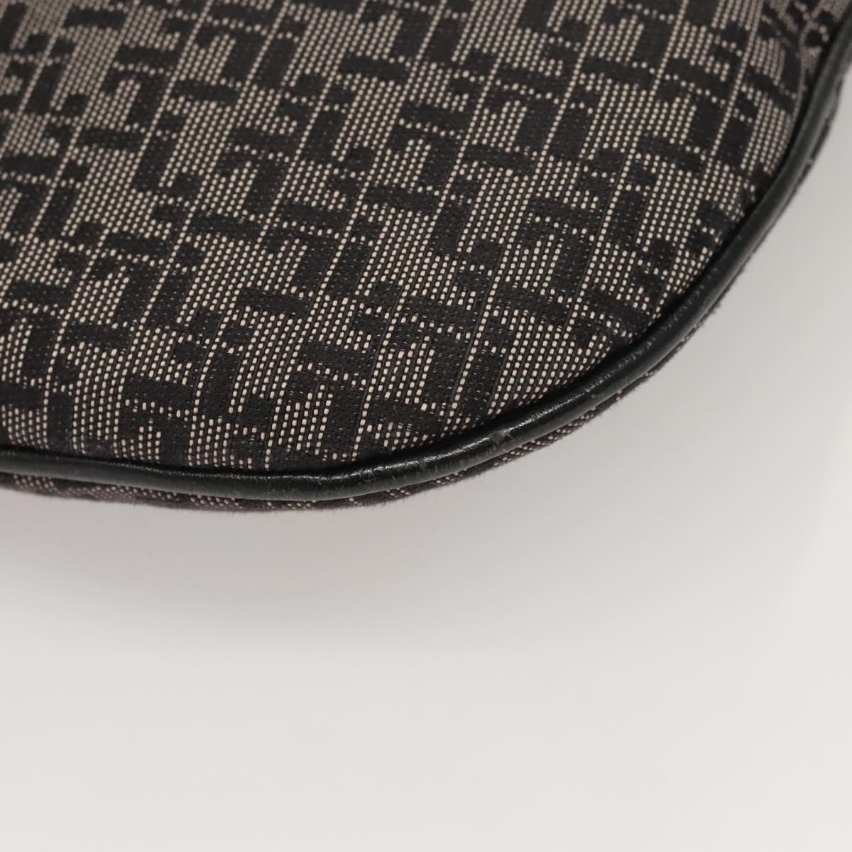 LOEWE Shoulder Bag Canvas Navy Silver Auth sw762