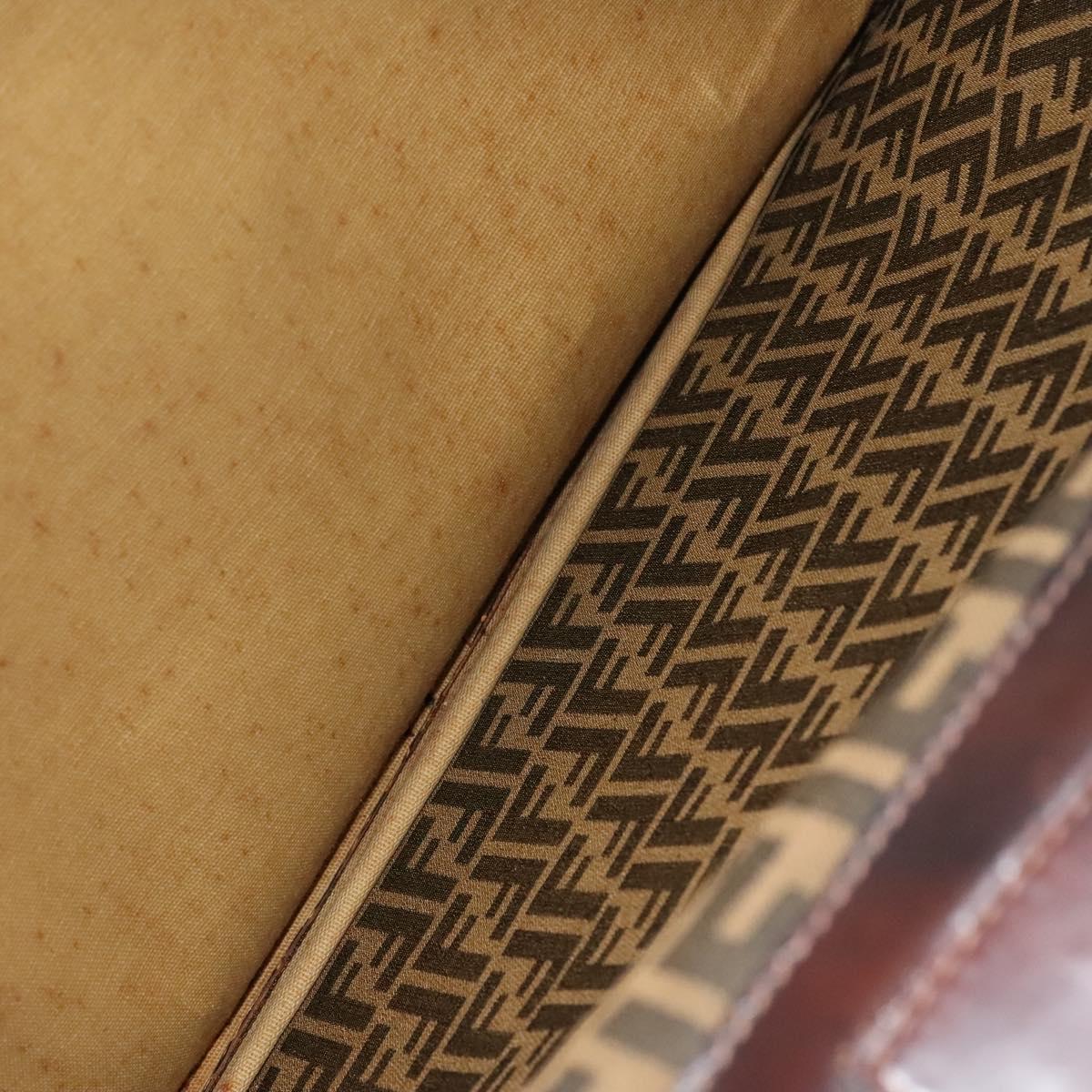 FENDI Zucca Canvas Garment Cover Brown Black gold Auth sw767