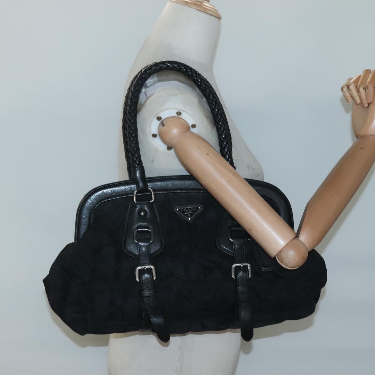 PRADA Shoulder Bag Nylon Black Auth SW793