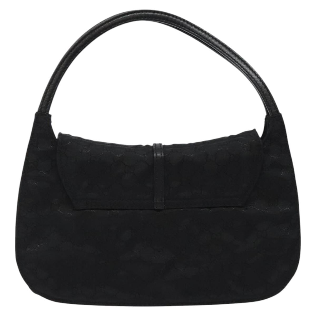 GUCCI Micro GG Canvas Pouch Black Silver Auth SW813