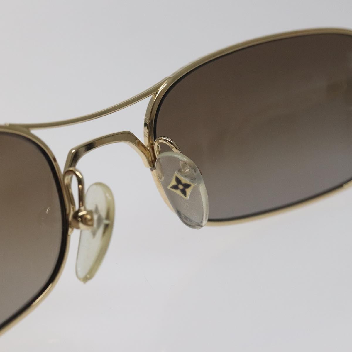 LOUIS VUITTON Conspiration Sunglasses Plastic Gold Z0038U LV Auth SW873