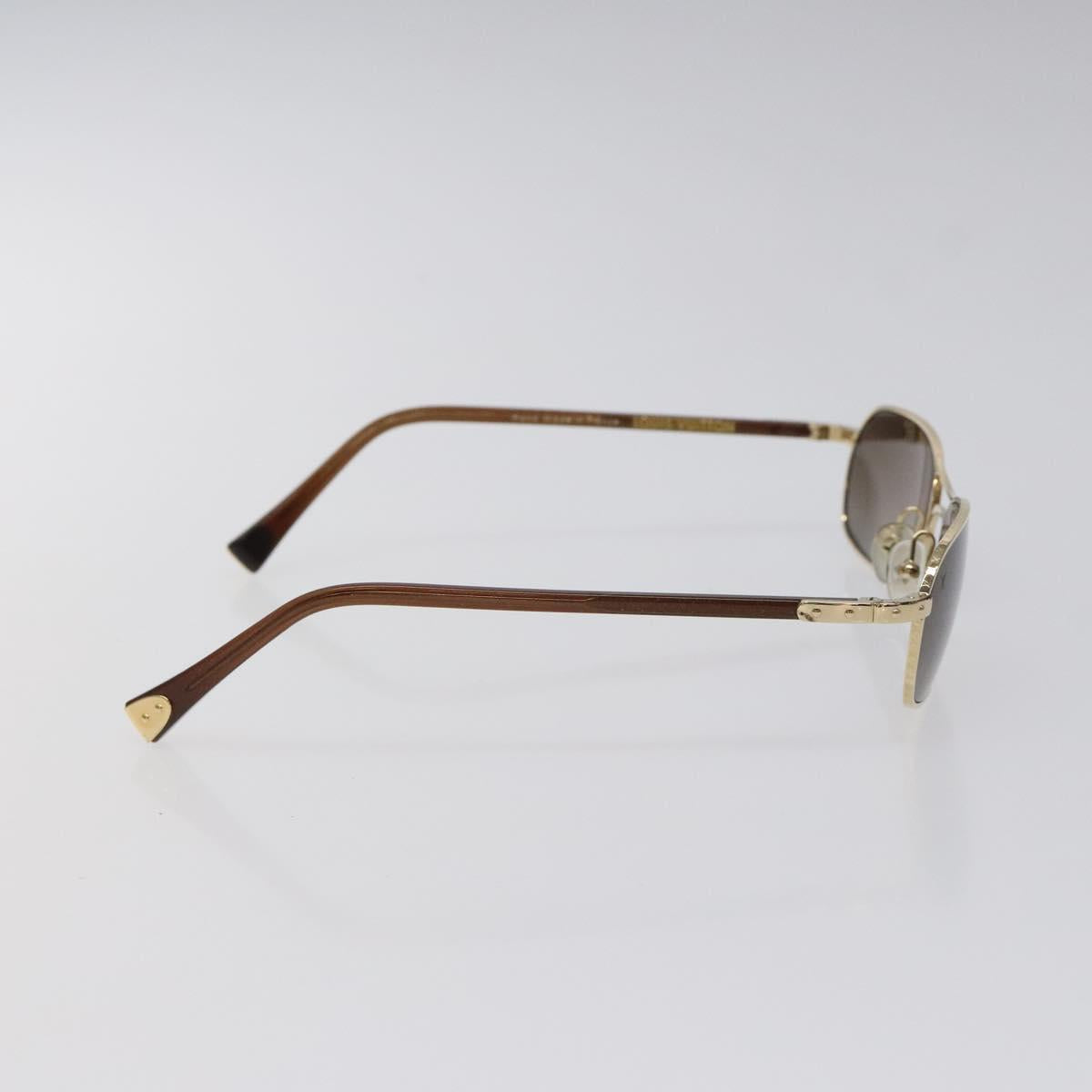 LOUIS VUITTON Conspiration Sunglasses Plastic Gold Z0038U LV Auth SW873