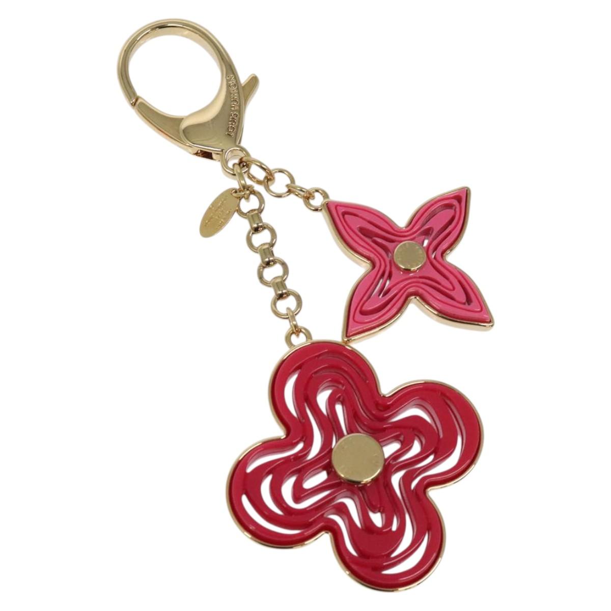 LOUIS VUITTON BijouxSac Knife Key Holder metal Gold Red M66913 LV Auth SW878V