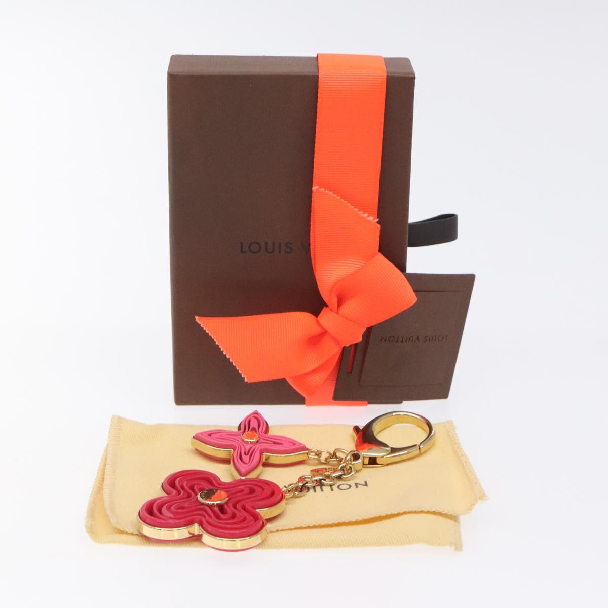 LOUIS VUITTON BijouxSac Knife Key Holder metal Gold Red M66913 LV Auth SW878V
