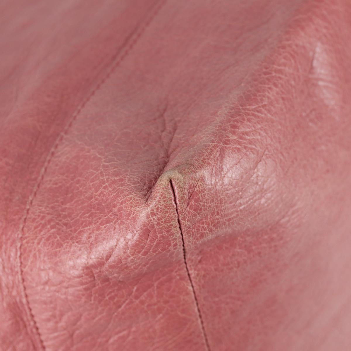BALENCIAGA The Day Shoulder Bag Leather Pink 292954 Auth sw901V