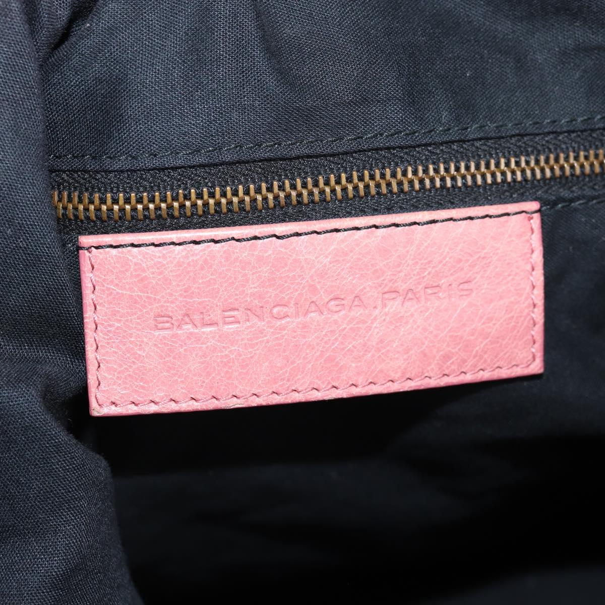 BALENCIAGA The Day Shoulder Bag Leather Pink 292954 Auth sw901V