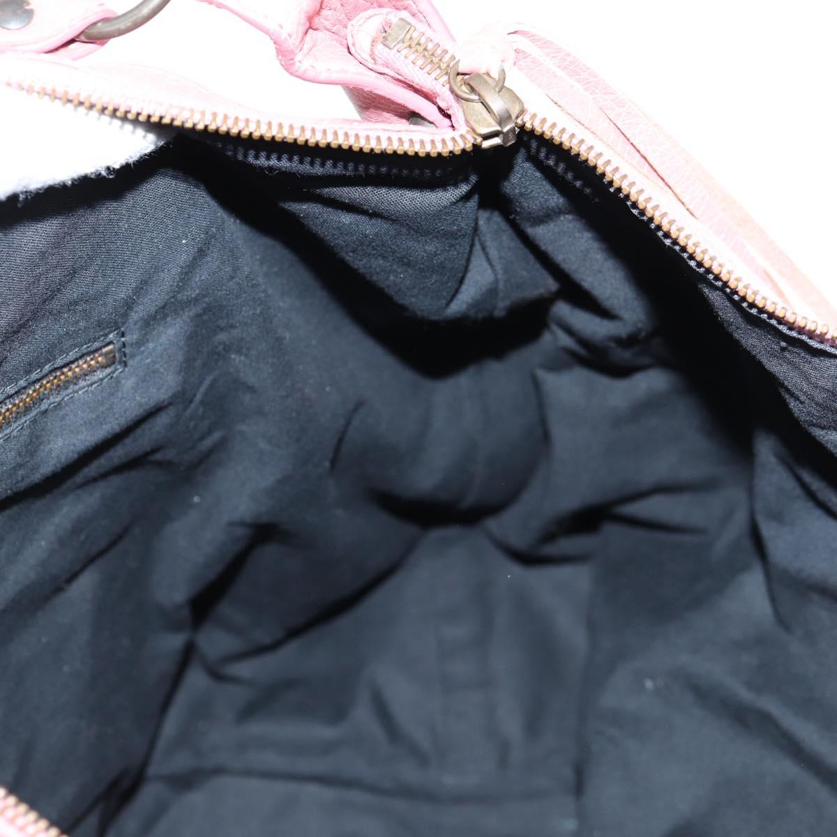 BALENCIAGA The Day Shoulder Bag Leather Pink 292954 Auth sw901V
