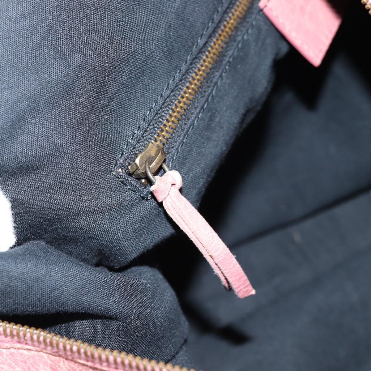 BALENCIAGA The Day Shoulder Bag Leather Pink 292954 Auth sw901V