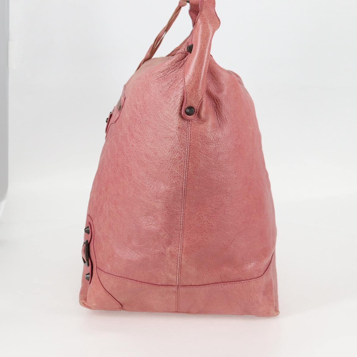 BALENCIAGA The Day Shoulder Bag Leather Pink 292954 Auth sw901V