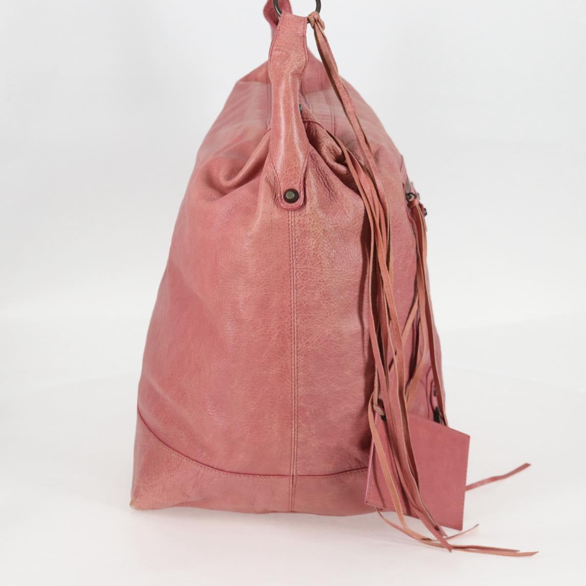 BALENCIAGA The Day Shoulder Bag Leather Pink 292954 Auth sw901V