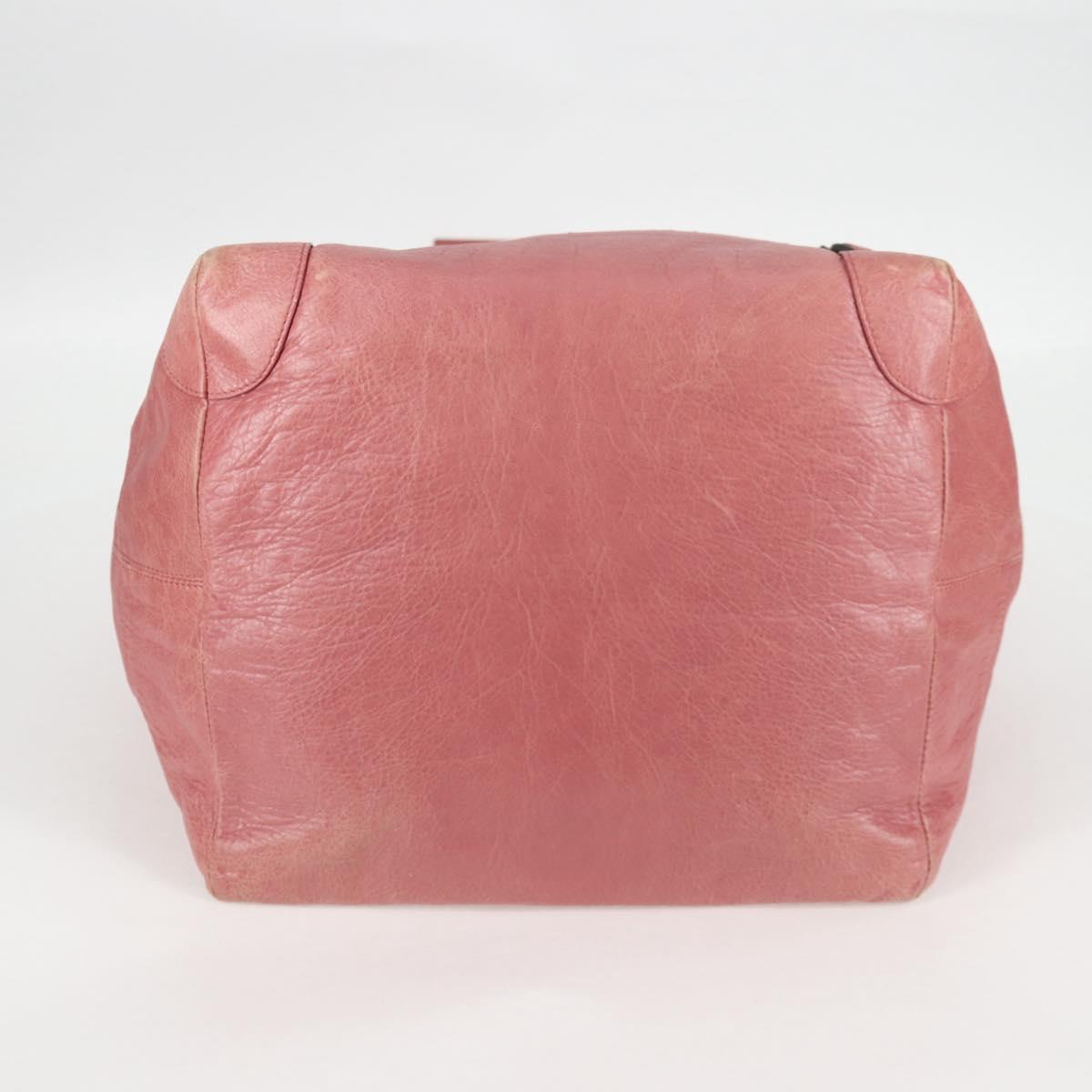 BALENCIAGA The Day Shoulder Bag Leather Pink 292954 Auth sw901V