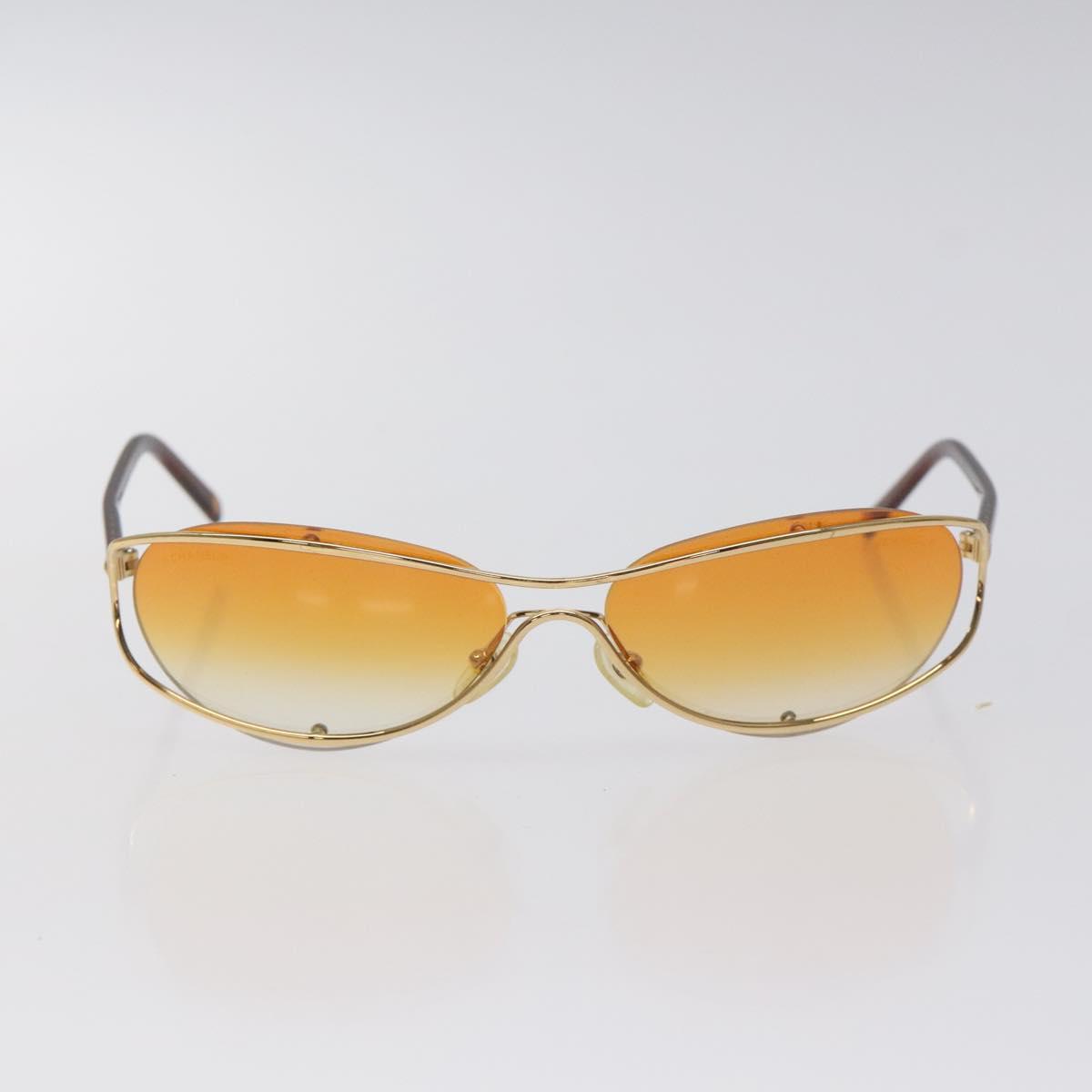 CHANEL Sunglasses plastic Orange CC Auth SW918