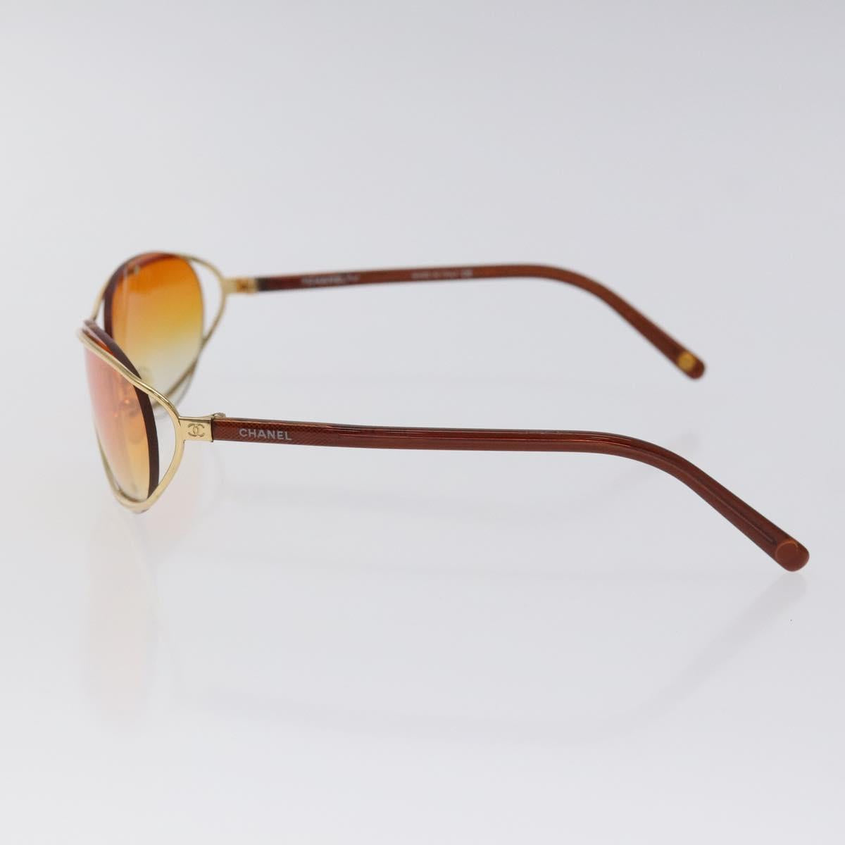 CHANEL Sunglasses plastic Orange CC Auth SW918