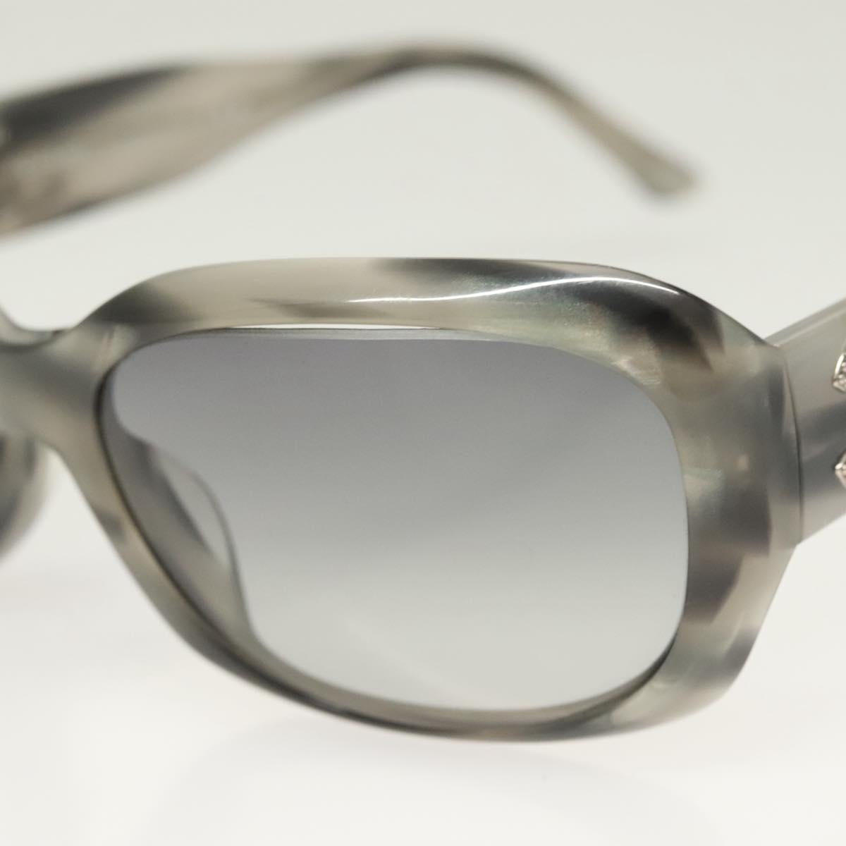 CHANEL Sunglasses plastic Gray CC Auth SW922