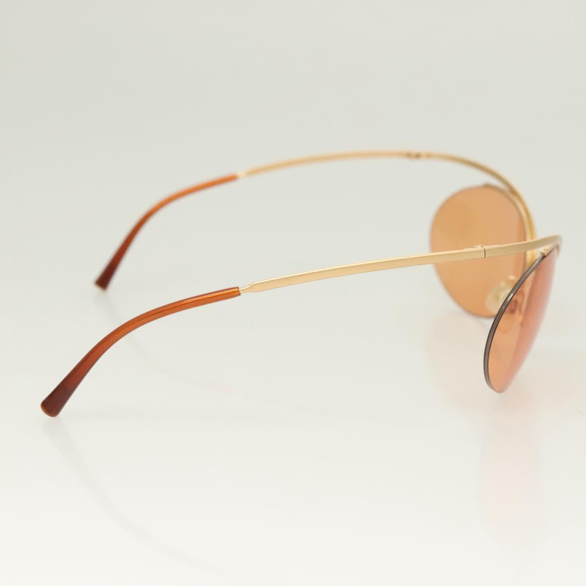 CHANEL Sunglasses metal Orange CC Auth SW927