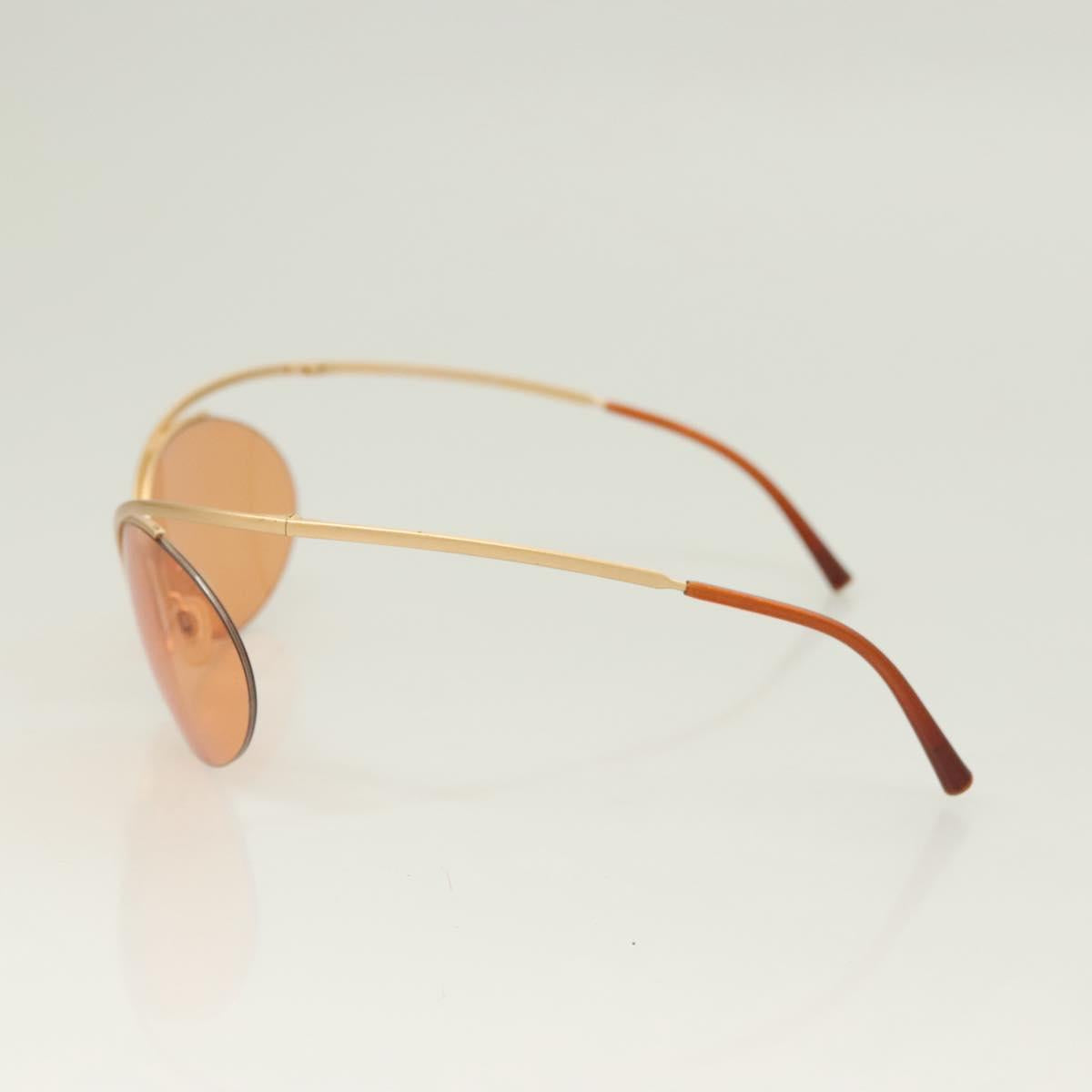 CHANEL Sunglasses metal Orange CC Auth SW927