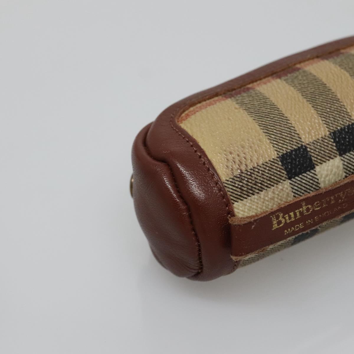 Burberrys Nova Check Golf Ball Case PVC set Beige Auth SW938