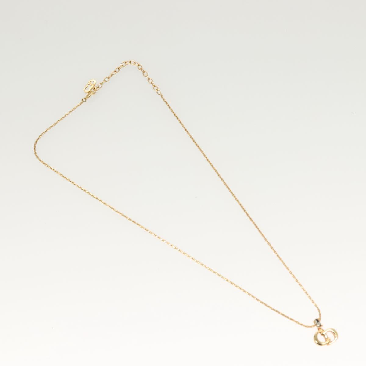 Christian Dior Necklace metal Gold Auth SW947