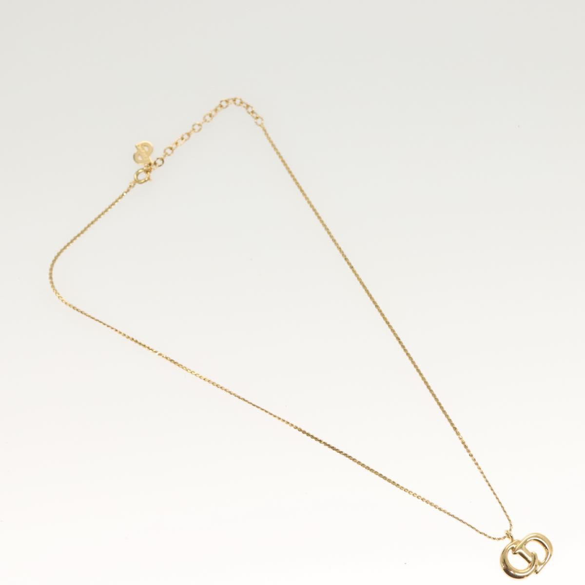 Christian Dior Necklace metal Gold Auth SW954