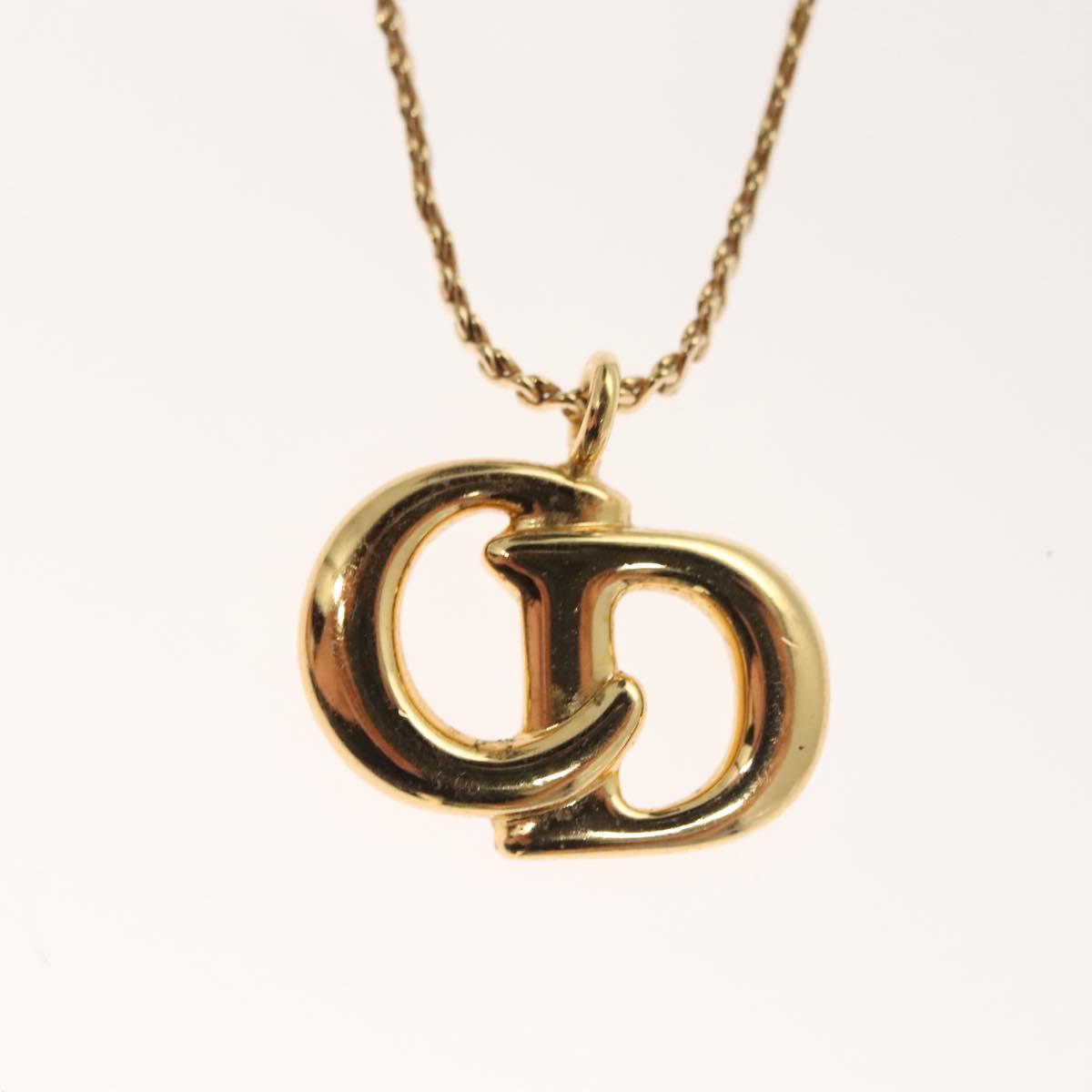 Christian Dior Necklace metal Gold Auth SW954