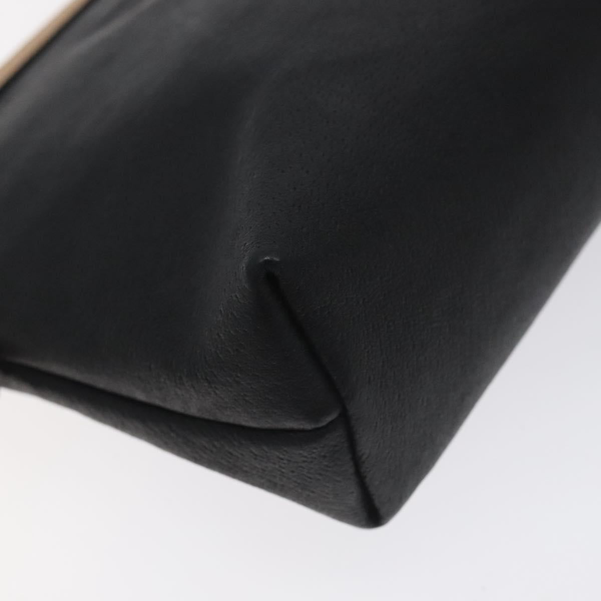 GUCCI Shoulder Bag Leather Black Auth SW966