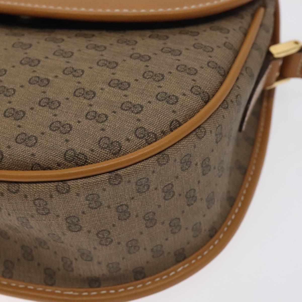 GUCCI Micro GG Supreme Shoulder Bag PVC Beige Gold 007 58 0074 Auth SW968