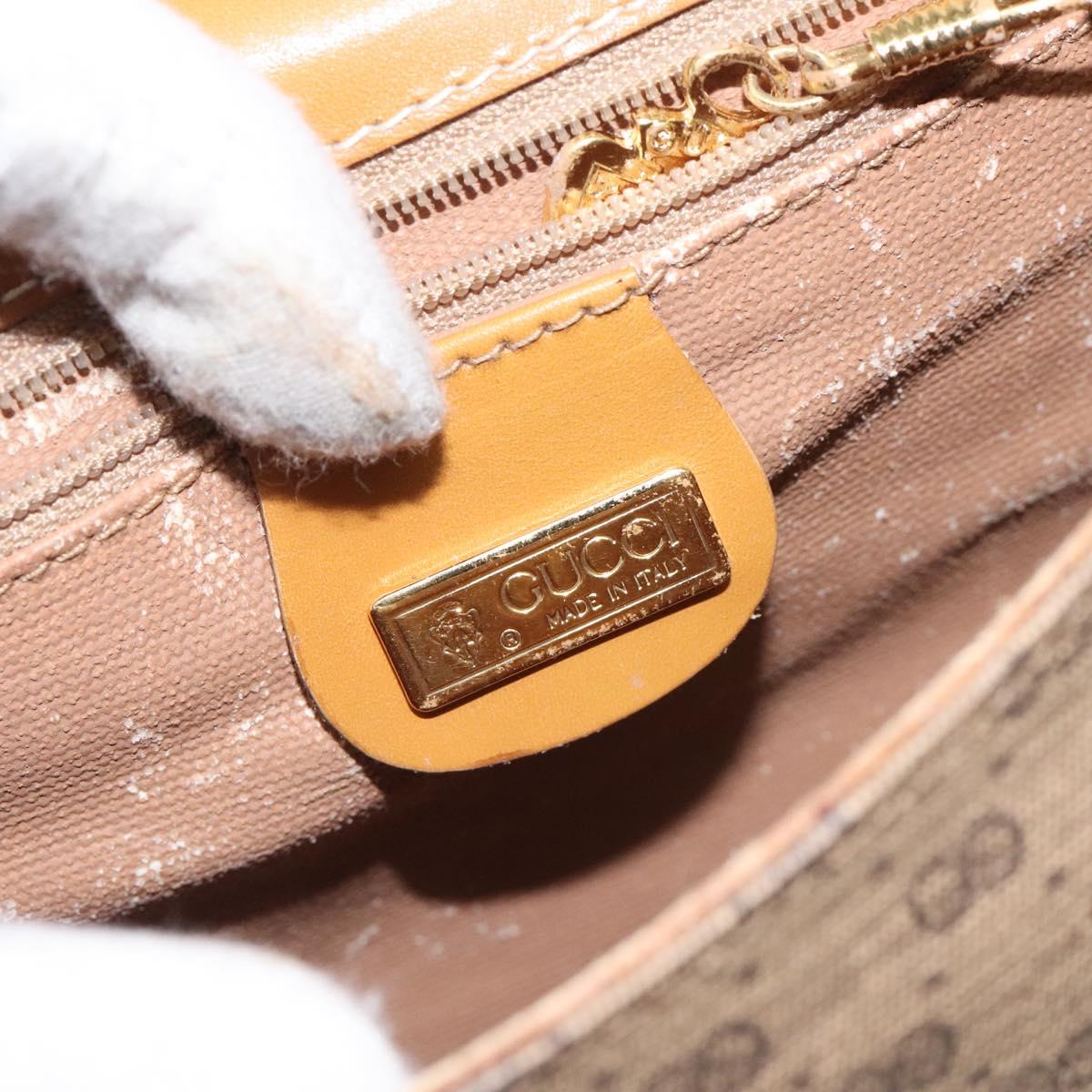 GUCCI Micro GG Supreme Shoulder Bag PVC Beige Gold 007 58 0074 Auth SW968