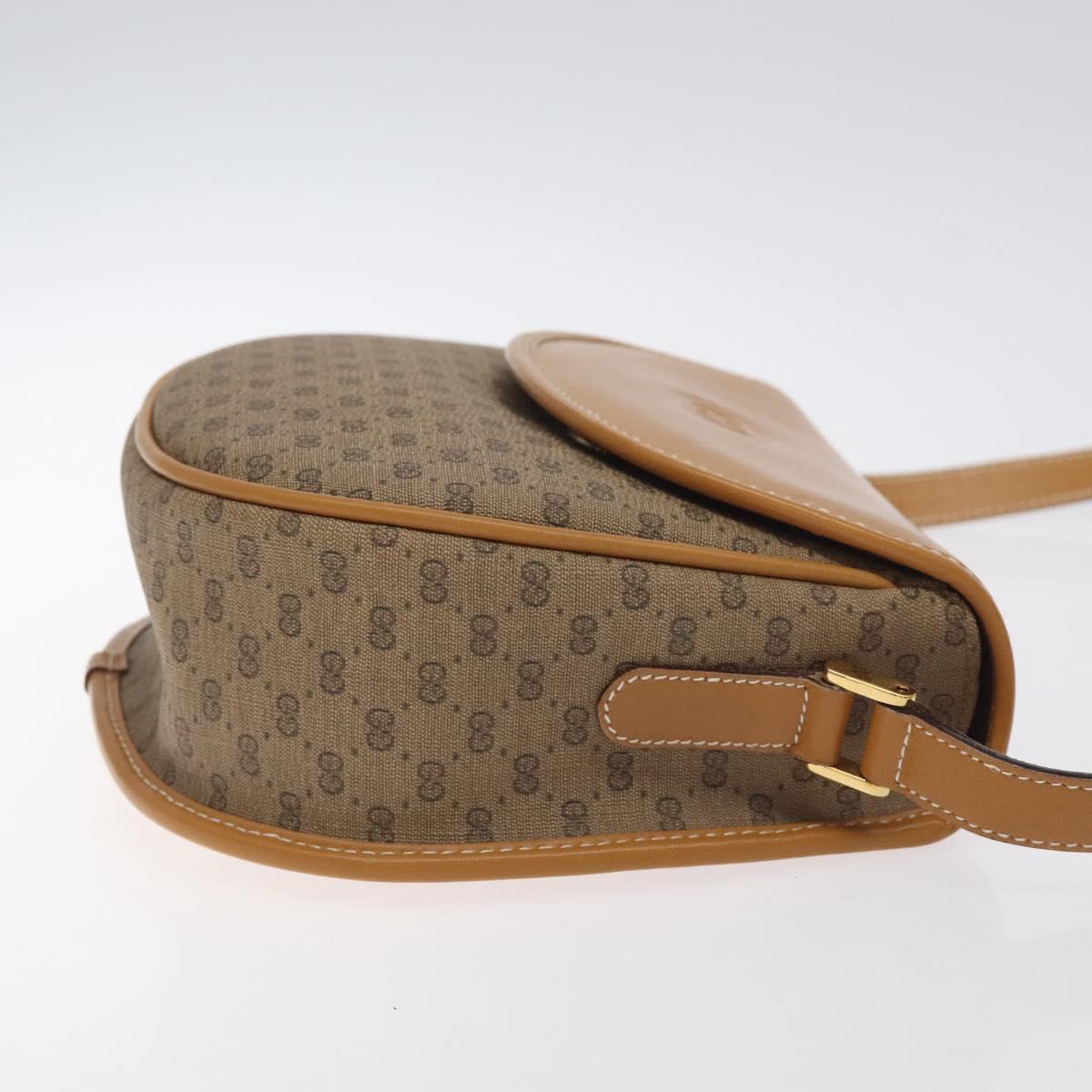 GUCCI Micro GG Supreme Shoulder Bag PVC Beige Gold 007 58 0074 Auth SW968