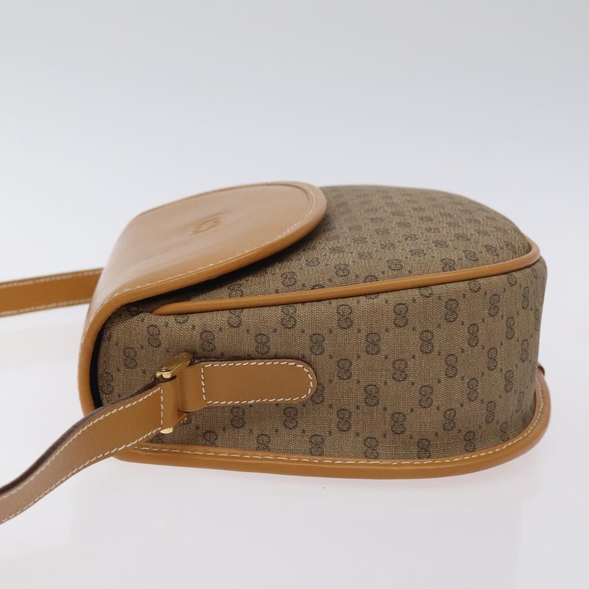 GUCCI Micro GG Supreme Shoulder Bag PVC Beige Gold 007 58 0074 Auth SW968