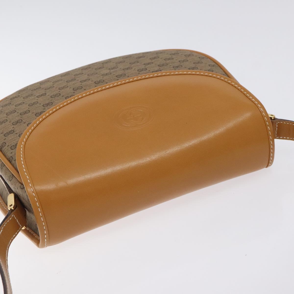 GUCCI Micro GG Supreme Shoulder Bag PVC Beige Gold 007 58 0074 Auth SW968
