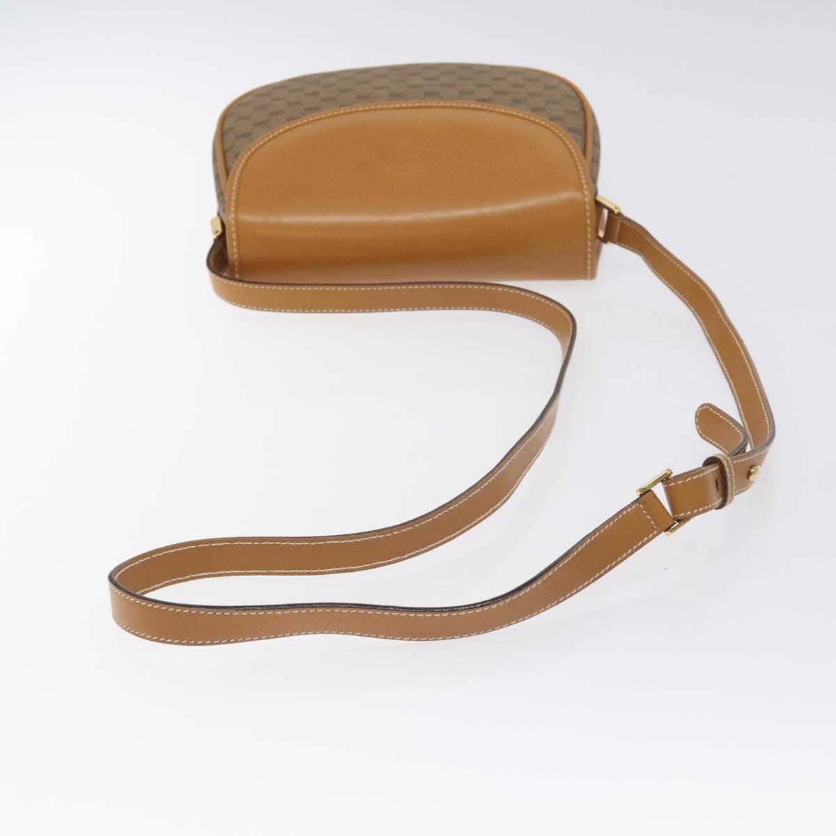 GUCCI Micro GG Supreme Shoulder Bag PVC Beige Gold 007 58 0074 Auth SW968