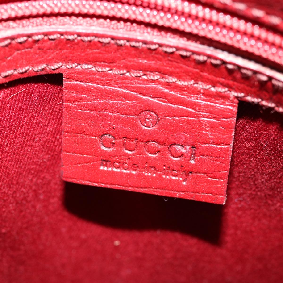 GUCCI GG Canvas Shoulder Bag Red 107757 Auth tb1046