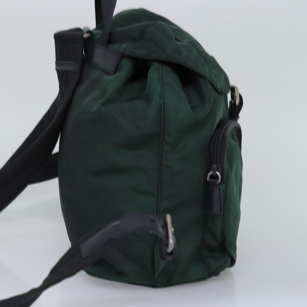 PRADA Backpack Nylon Khaki Auth tb1085