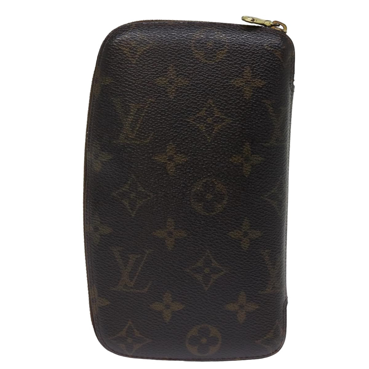 LOUIS VUITTON Monogram Agenda Jet Travel Case M62850 LV Auth tb1113