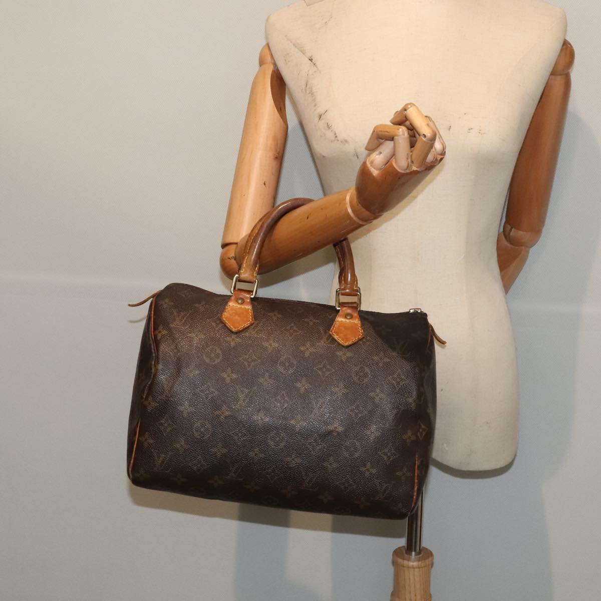 LOUIS VUITTON Monogram Speedy 30 Hand Bag M41526 LV Auth tb1120