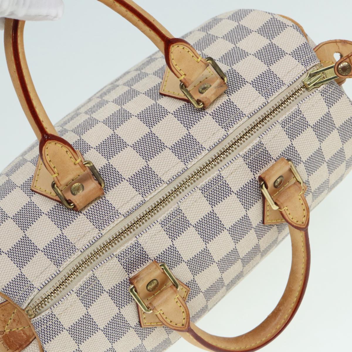 LOUIS VUITTON Damier Azur Speedy 25 Hand Bag N41534 LV Auth tb1153