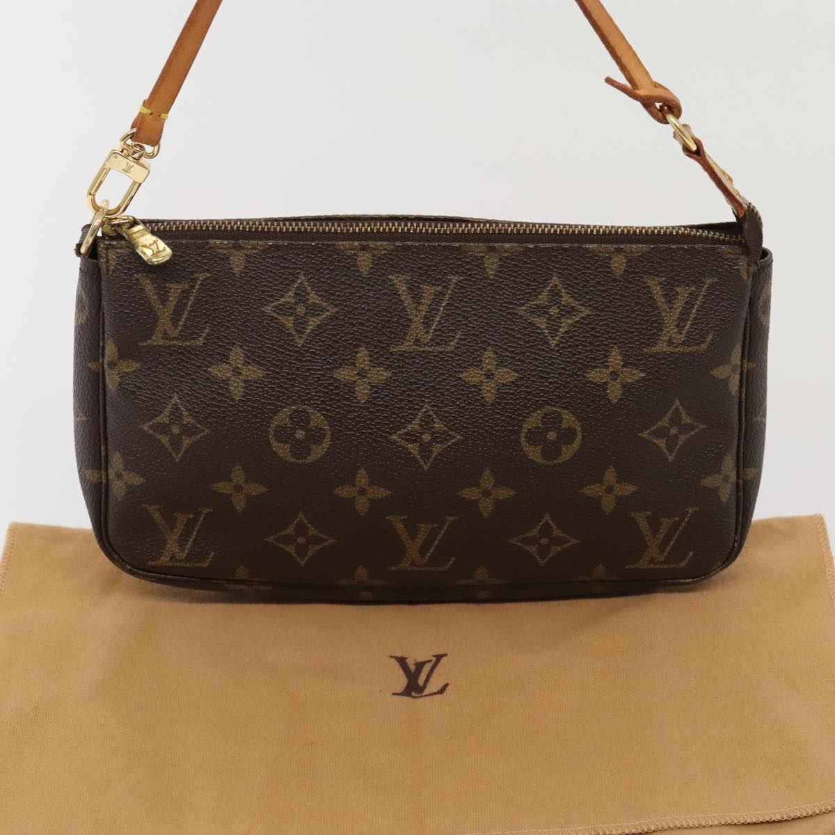 LOUIS VUITTON Monogram Pochette Accessoires Pouch M51980 LV Auth tb1197