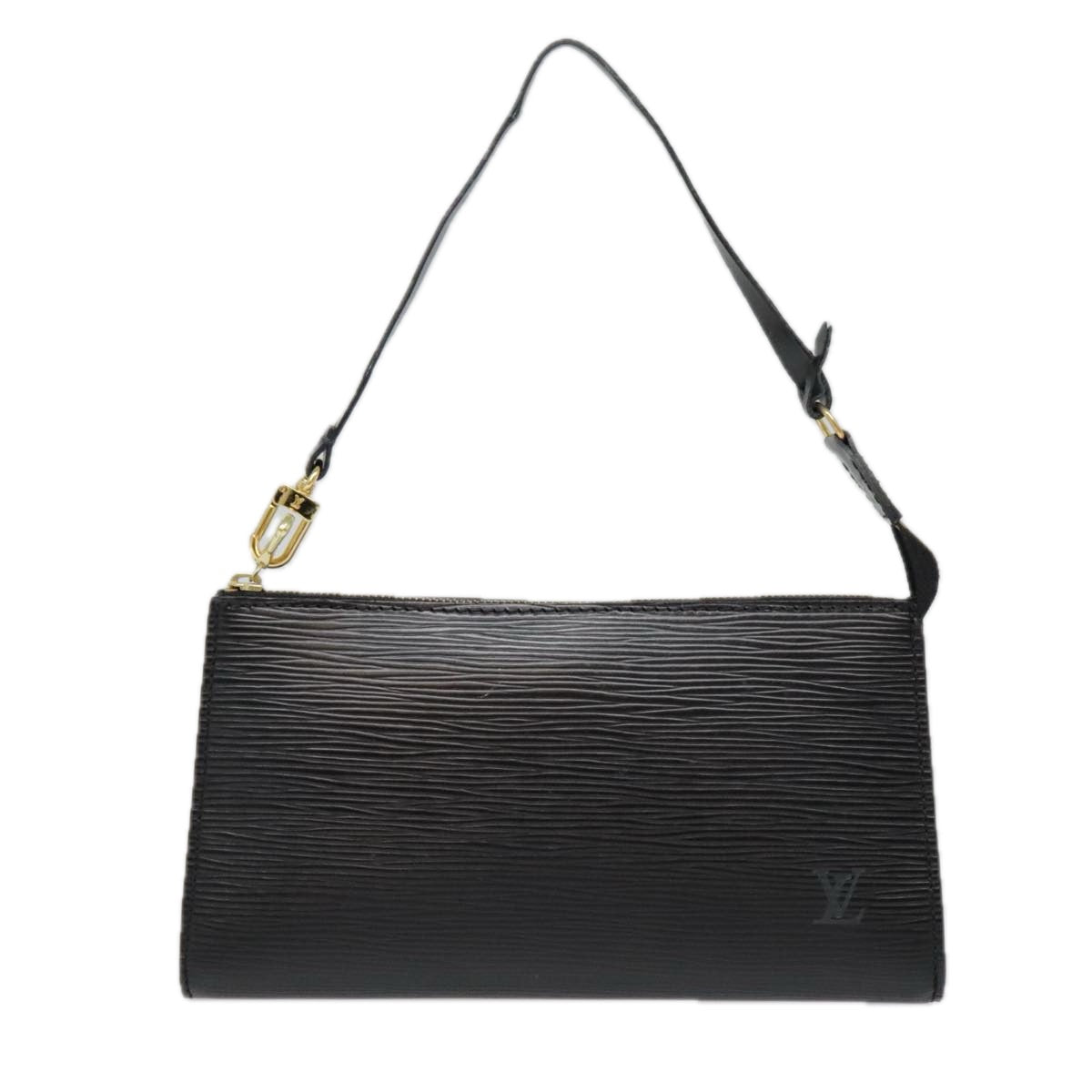 LOUIS VUITTON Epi Pochette Accessoires Pouch Black M52982 LV Auth tb1223