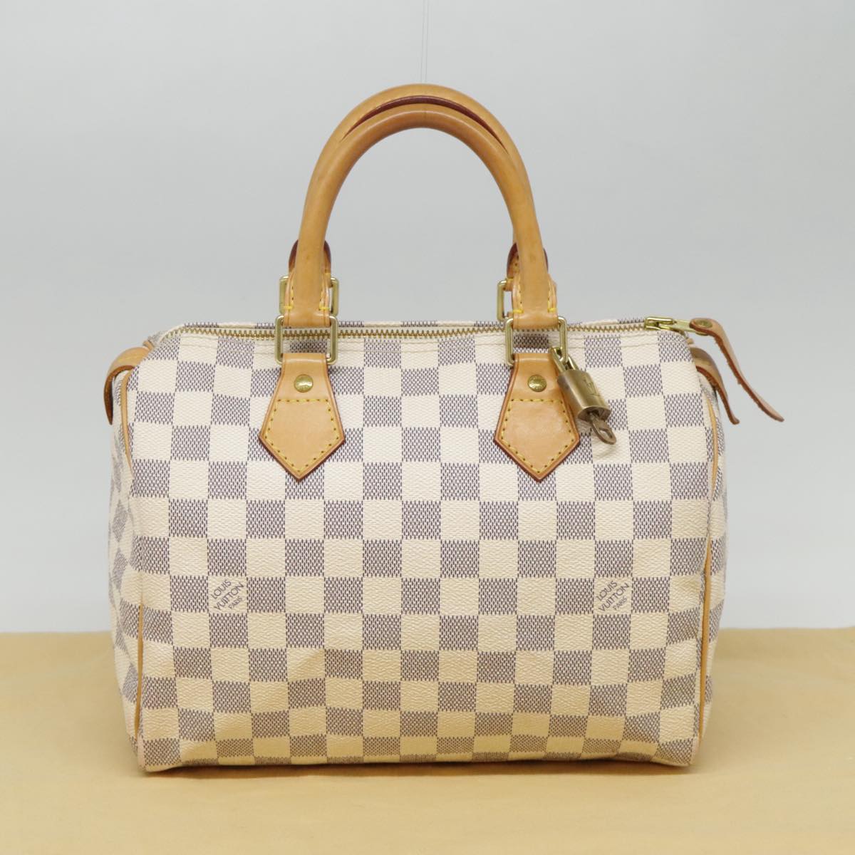 LOUIS VUITTON Damier Azur Speedy 25 Hand Bag N41534 LV Auth tb1229