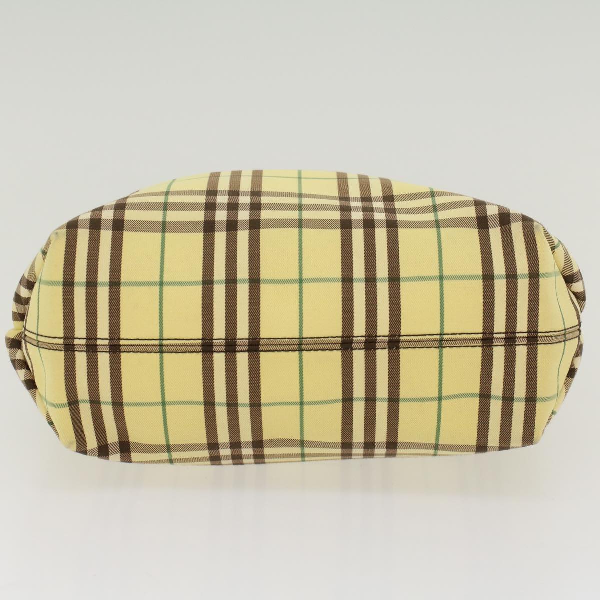 BURBERRY Nova Check Hand Bag Nylon Yellow Auth tb684