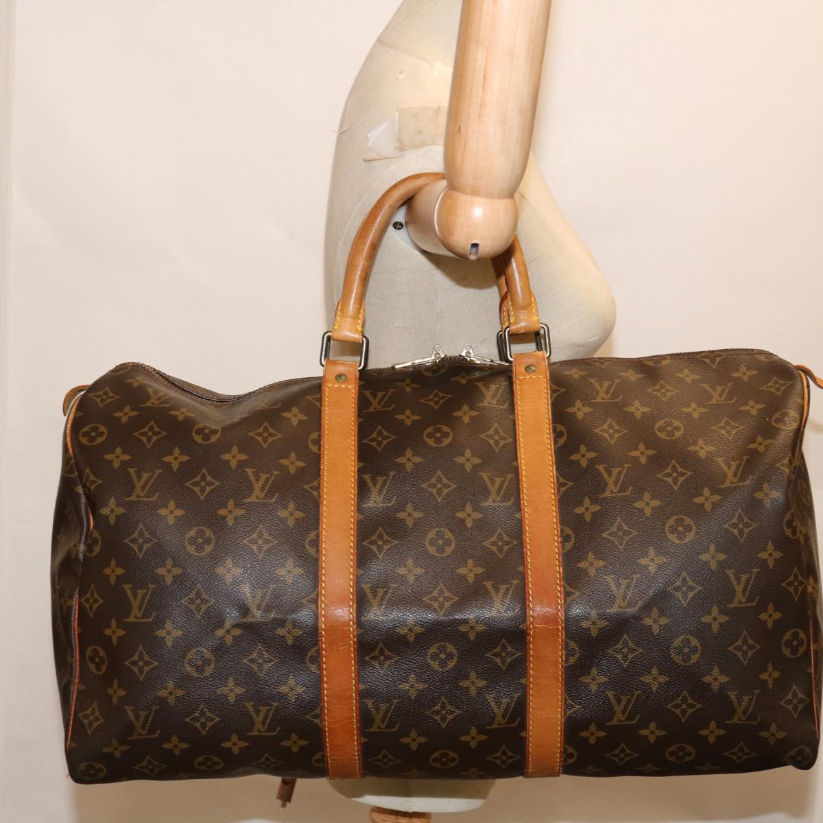 LOUIS VUITTON Monogram Keepall 50 Boston Bag M41426 LV Auth tb842