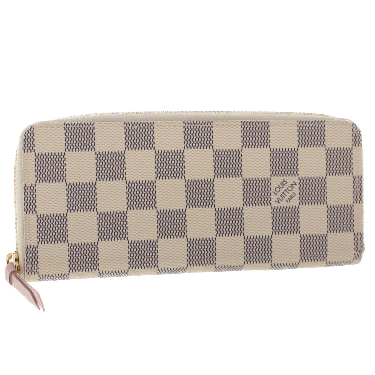 LOUIS VUITTON Damier Azur Portefeuille Clemence Long Wallet N60252 LV Auth tb853