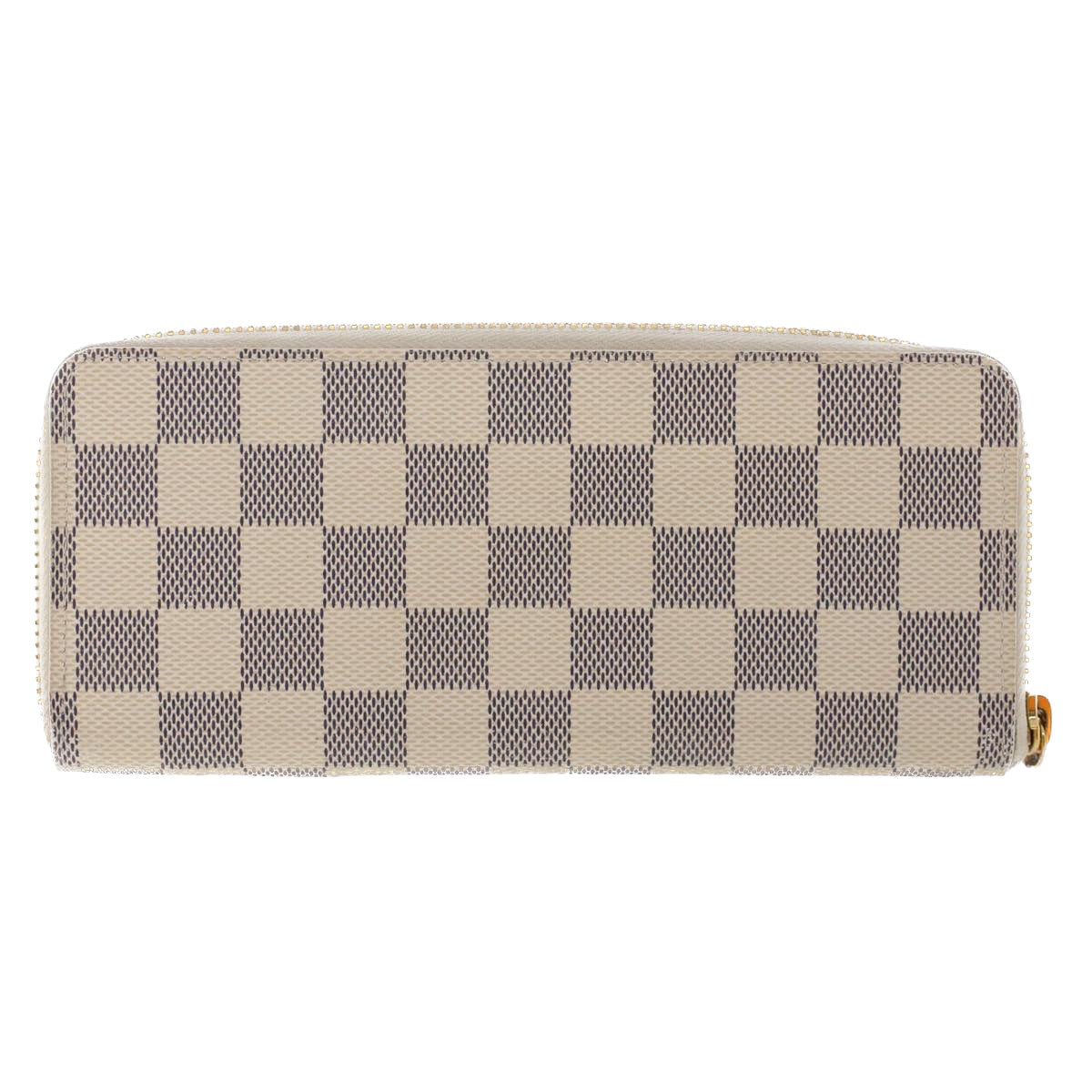 LOUIS VUITTON Damier Azur Portefeuille Clemence Long Wallet N60252 LV Auth tb853