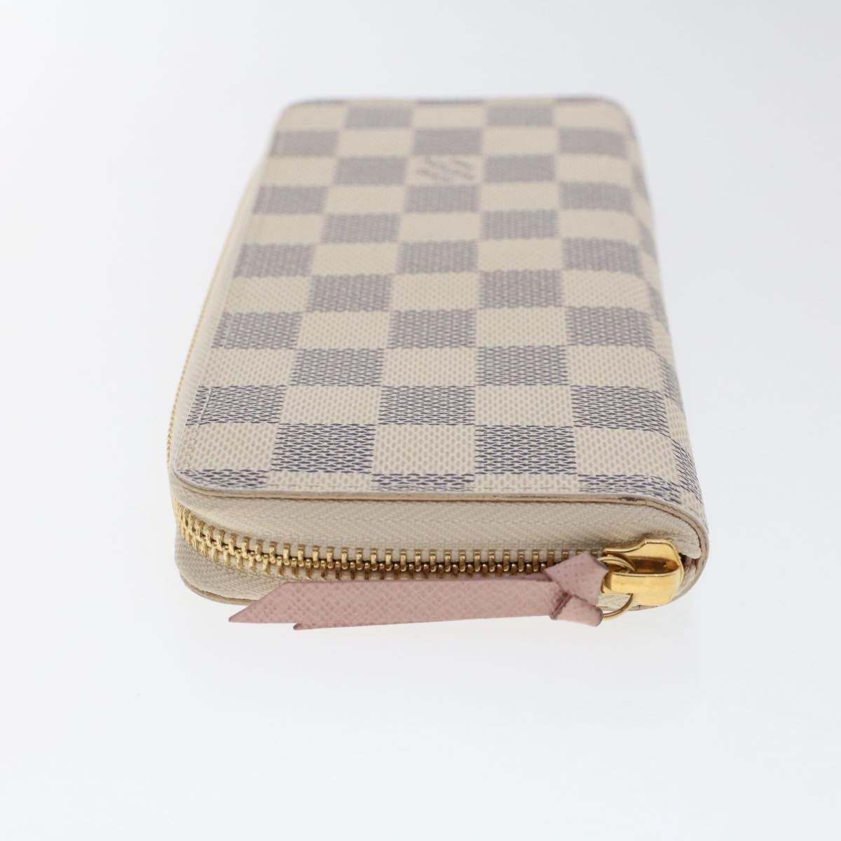 LOUIS VUITTON Damier Azur Portefeuille Clemence Long Wallet N60252 LV Auth tb853